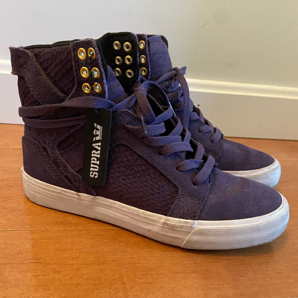 Supra Skytop Purple Gold White  M 5 / W 7.5